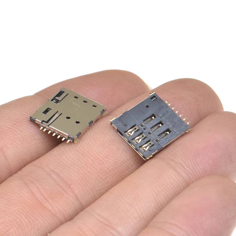 5/10PCS Nano-SIM Card Holder Push Type 7PIN Mini SIM Card Socket Nano Sim Card Connector ROHS Self-Projectile Gold Plating 7P