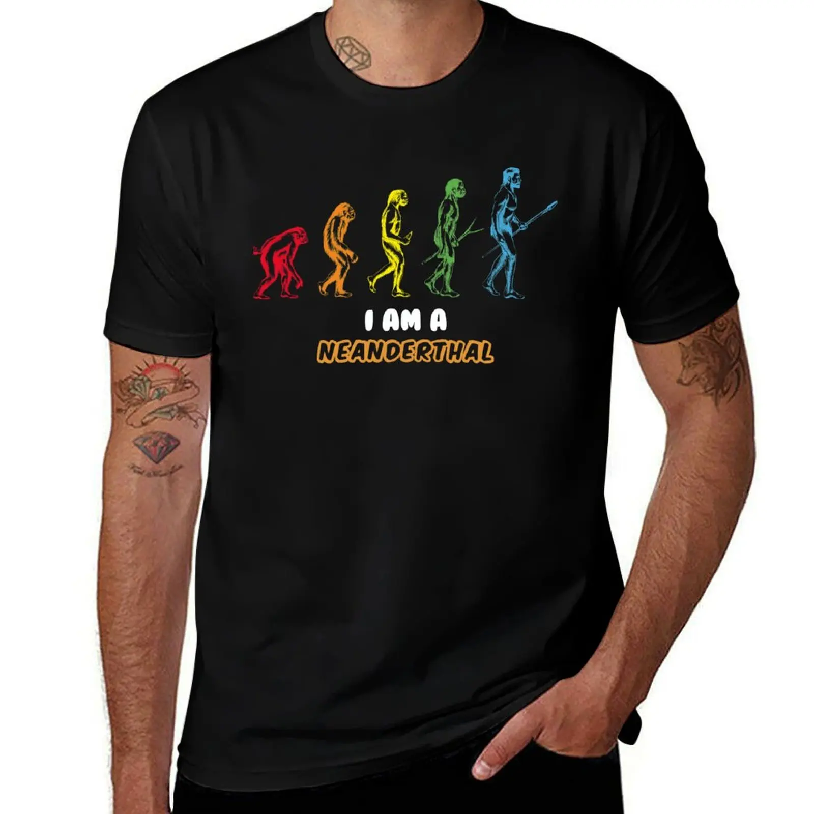 I Am A Neanderthal T-Shirt shirts graphic Aesthetic clothing street wear oversized graphic tee t shirt for men