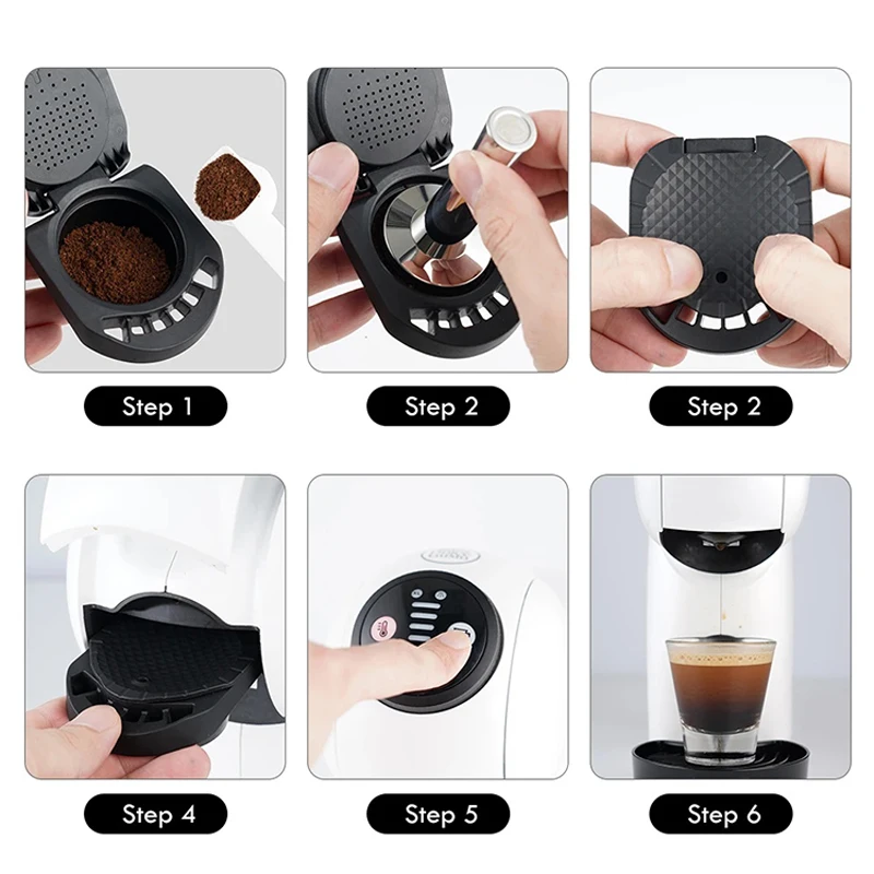 Fillable coffee powder Dolce Gusto coffee machine capsule adapter reusable stand suitable for Dolce Gusto MINI ME / PICCOLO XS