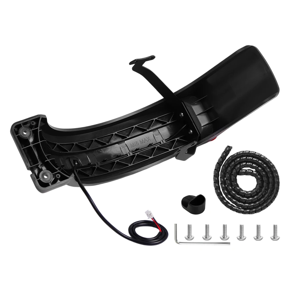 Rear Fender Taillight Assembly Kit for Xiaomi 5 Max Electric Scooter Mudguard Brake Light Bracket Hook Wire Protector Tube Parts