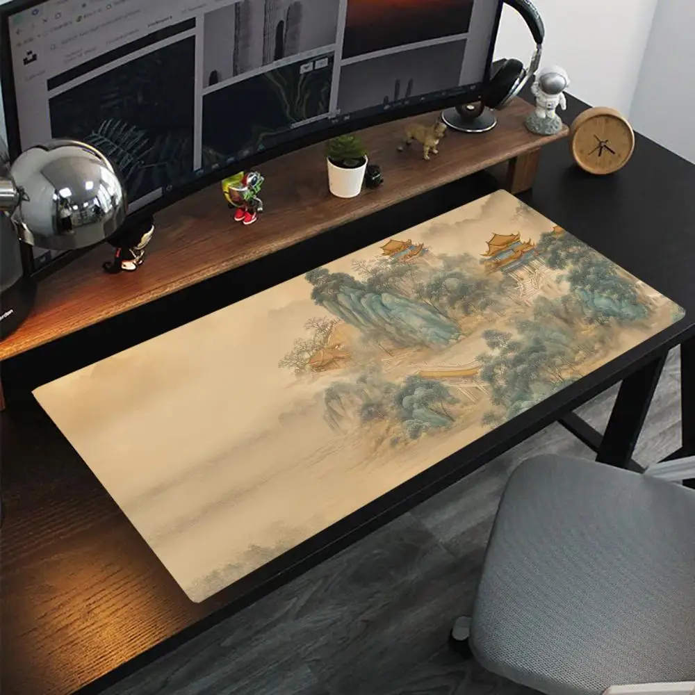 

Chinese styleMouse Pad Oversized lock edge mouse pad for gaming computer keyboard and desk