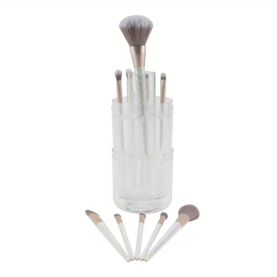 

10-piece eye and face brush set with pop-up case. Brushes are designed to help you apply makeup effortlessly and flawlessly