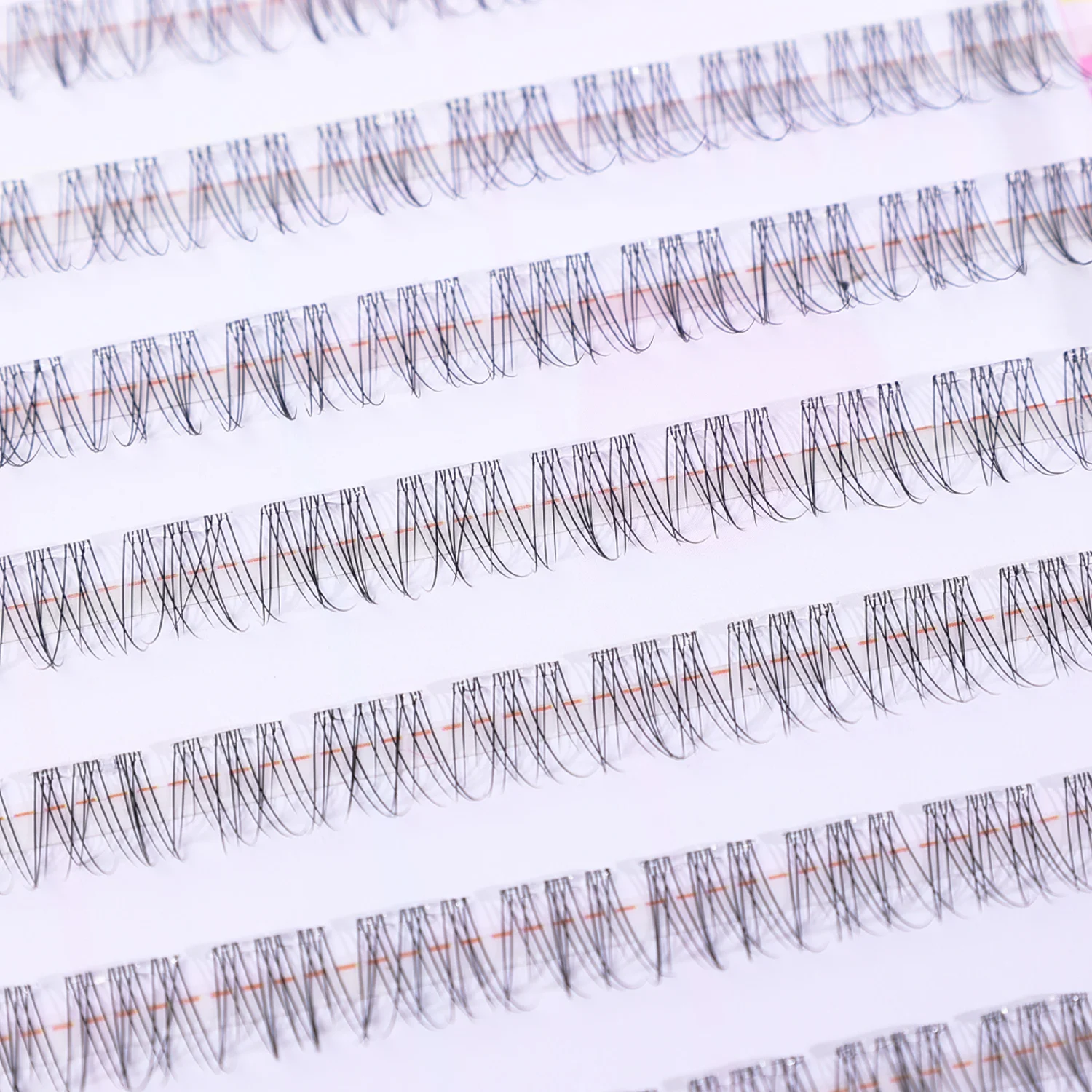 8-10mm Nerz Fischschwanz Cluster Falsche Wimpern Natürliches Volumen Kein Kleber erforderlich Künstliche Wimpern Verlängerung Einzelne Wimpern Augen Make-up =