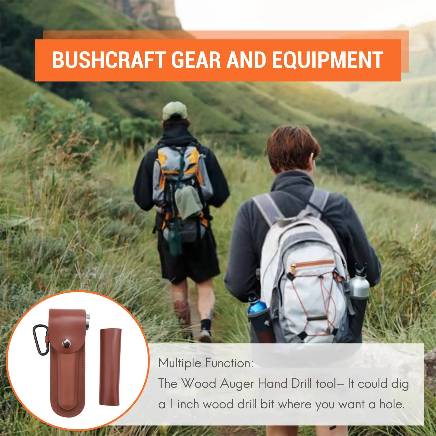 

N08R Ручной шнековый ключ, ручной шнековый шнек для скотча, многофункциональный инструмент для кемпинга, бушкрафта и на открытом воздухе