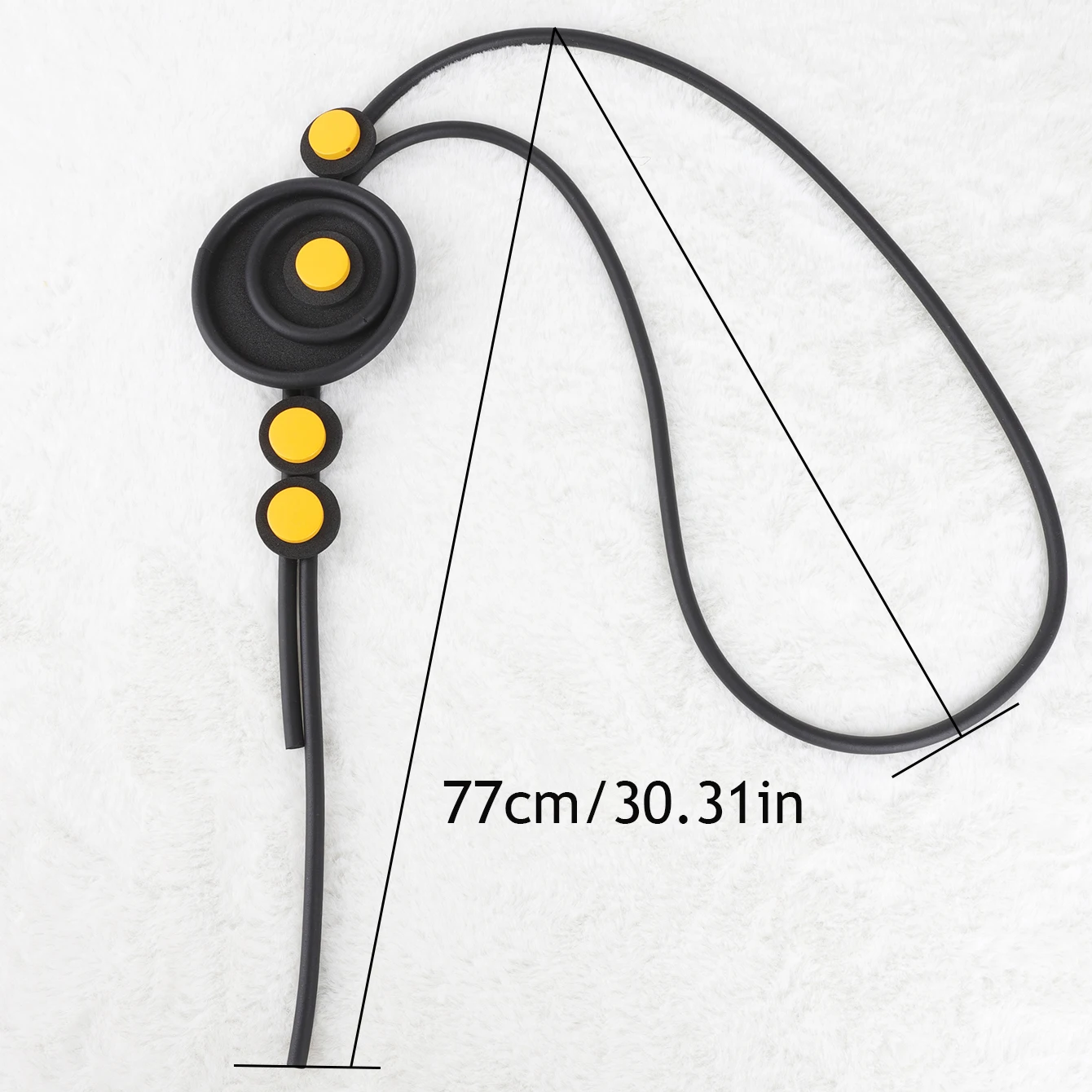 UKEBAY-Gothic Black Pendant Necklace, Rubber Chain, Bohemian, Geométrico, Round Design, Moda, Acessórios de vestuário, Novo