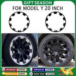 For Tesla Model Y 20 Inch Rim Wheel Hub Protection Patch Protectors ABS Wheel Guard Covers Accessories Auto Exterior 2019-2024