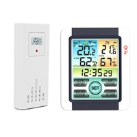 Weather Stations Wireless Indoor Outdoor Thermometer Home Weather Station Color Hygrometer Alarm Clock With Transmitter