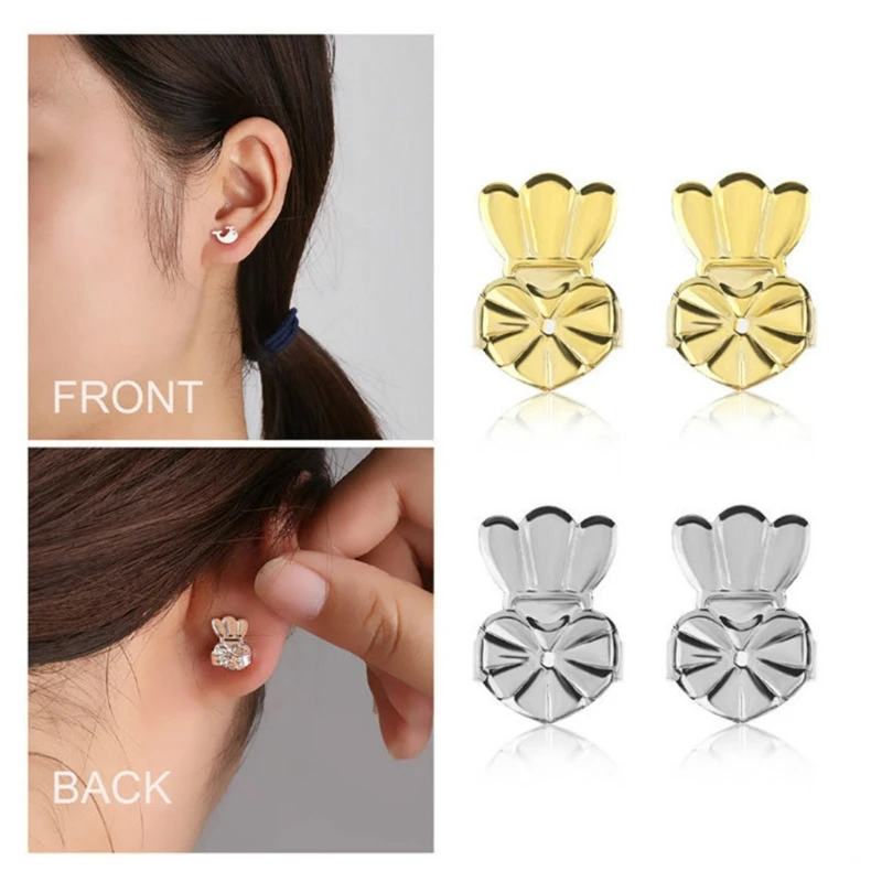 0.39x0.55in Earring Support Backs Earring Backs for Diamond Studs Crown Hypoallergenic Replacements Backings for Earring