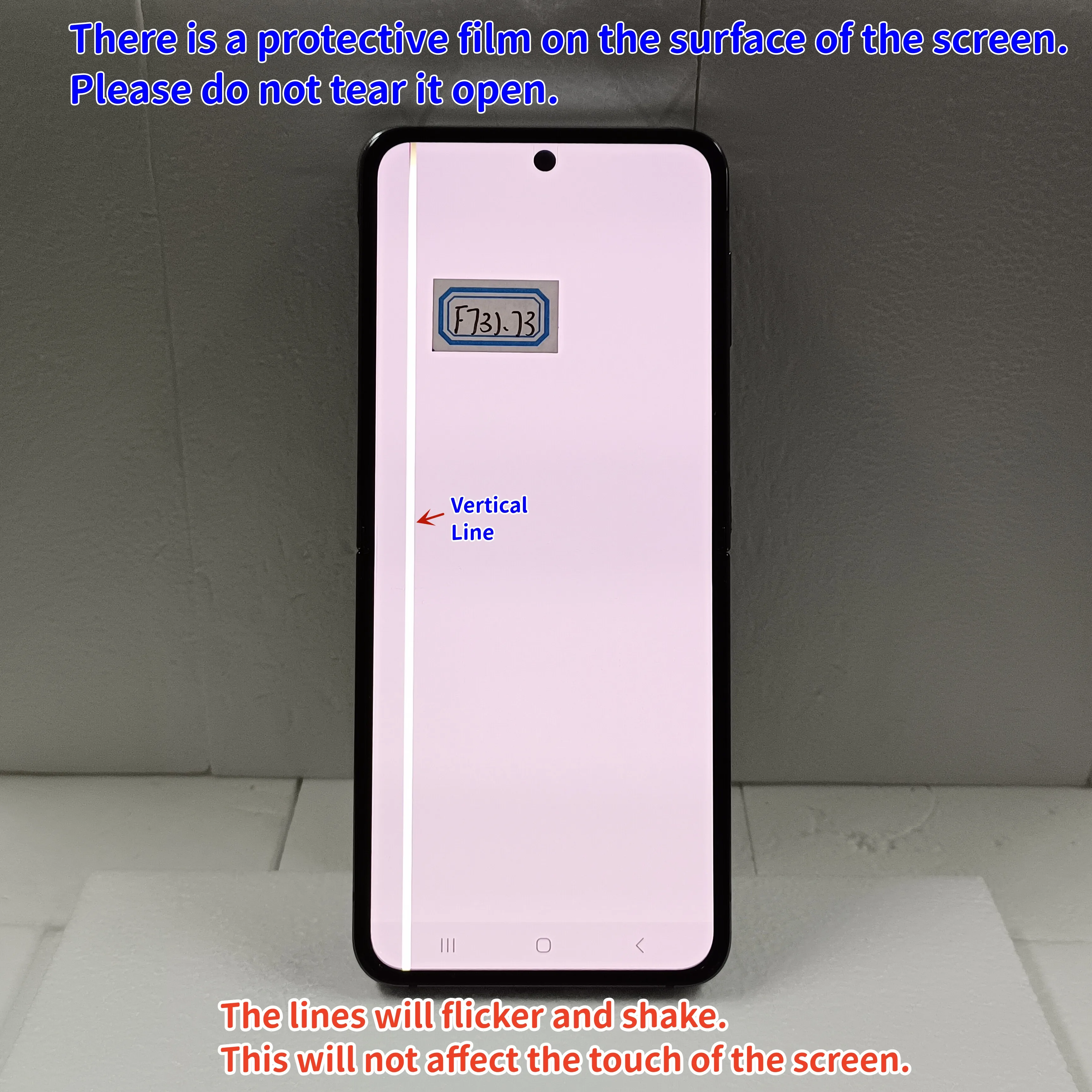 Defect Amoled Lcd Voor Samsung Flip5 5G Lcd F731 Display Touchscreen Assemblage Vervanging Voor Z Flip 5 5G F731b F731u Display