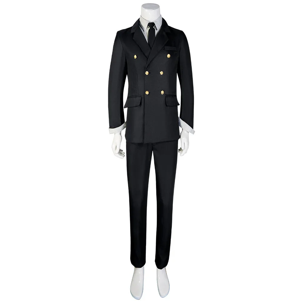 

Anime Cosplay Costume Of Sanji From "One Piece" In Wano Country's Black Suit For Stage Performance