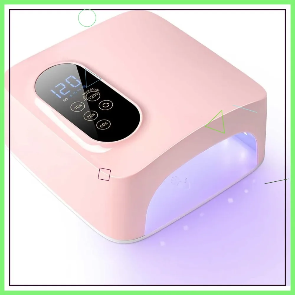 

Беспроводная LED-лампа для ногтей 72 Вт, перезаряжаемая УФ-сушилка для гель-лака, портативная, с 4 таймерами и ЖК-дисплеем