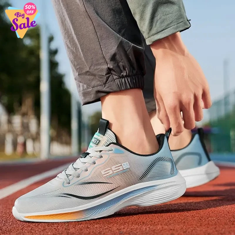 

Ultra-Light Running Shoes for Couples Men's Breathable Sport Shoes Professional Shock Absorption Anti-Slip Soft Bottom Racing...