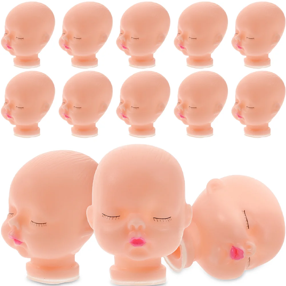 

20 Pcs Handicrafts Vinyl Head Baby Miniature Girl Dolls Heads for Different Faces