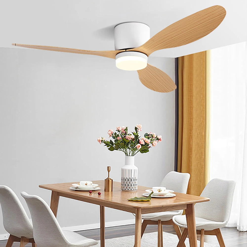 42/52 Zoll Dichtungslampe Deckenventilator mit LED-Licht 6-Gang Reversible DC Motor Dimmen Fernbedienung für Esszimmer 110–220 V