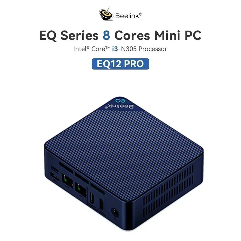 Beelink EQ12 Pro Mini PC 12th Gen Intel Core i3 N305 EQ12 N100 DDR5 16G 500G BT5.2 Wifi6 Dual 2.5G Desktop Computer