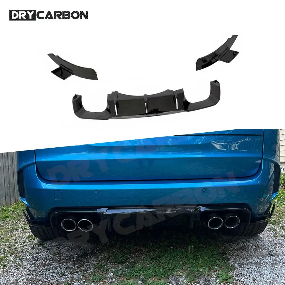 Rear Bumper Lip Spoiler Diffuser Side Splitters for BMW F85 X5M 2015-2018 Rear Diffuser Splitters Body Kits Accessories