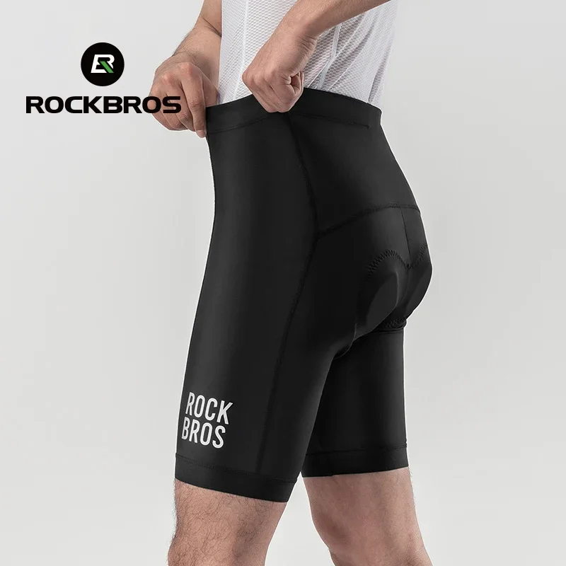 ROCKBROS Men\'s Cycling Shorts 3D Gel Pad Cycling Underwear Anti-Slip Breathable Bike Bicycle Liner Shorts Men MTB Road Riding