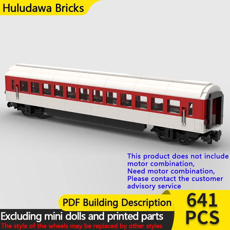 

City Car Model MOC Building Bricks German Railway Passenger Train Modular Technology Gifts Holiday Assemble Children Toys Suit