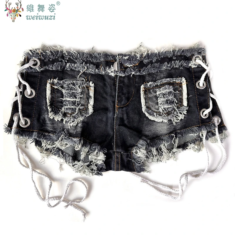

Женские шикарные джинсовые шорты Slim Spicy Girl на шнуровке Шорты NightClub DJ Pole Dance DS Party Hot Pants Сексуальные очаровательные женские джинсы