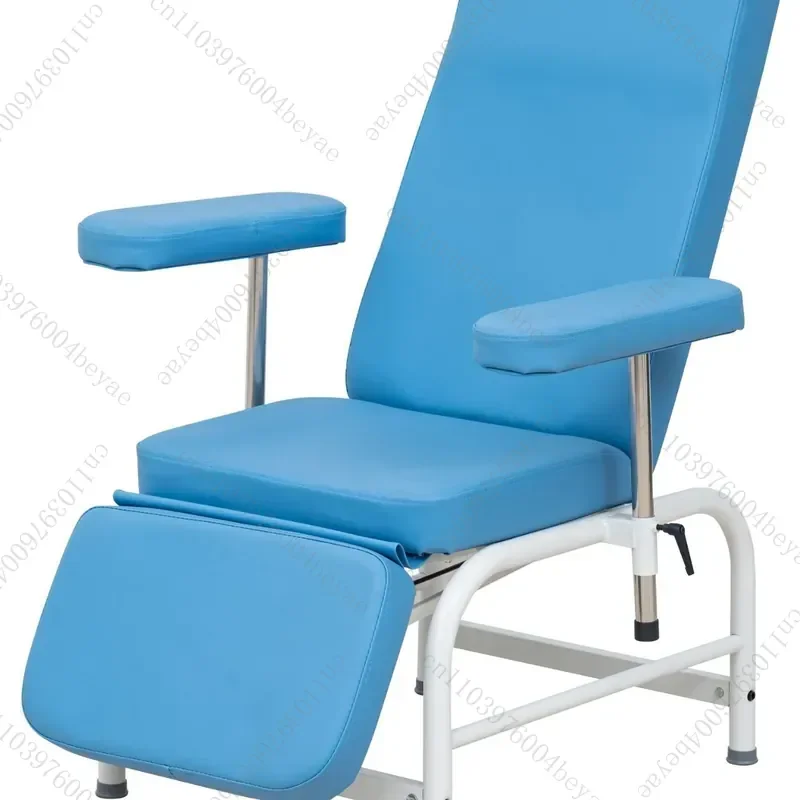 Blue foldable blood collection chair, clinic escort sofa folding bed, waiting chair, folding sofa, chair