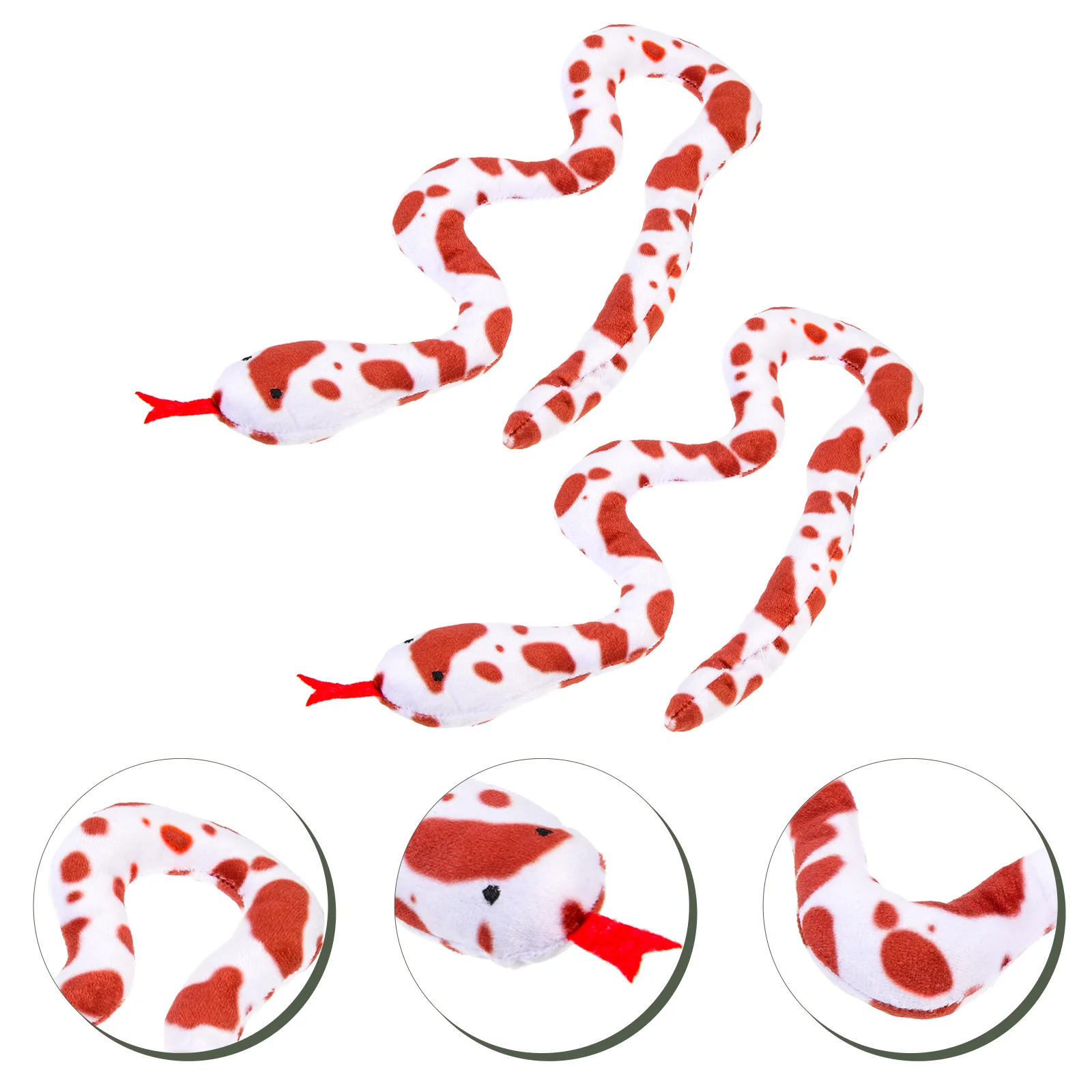 

2 Pcs Catnip Snake Health Toys Joyful Teething Bite Scratch Plush Small Chew Interactive