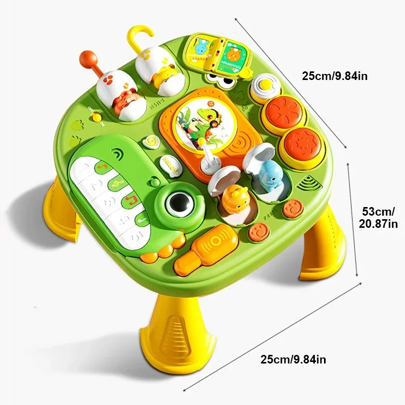 ベビーアクティビティテーブル-音楽玩具-サウンドメーカー-赤ちゃん向けゲーム-感覚玩具-多機能運動発達教育玩具