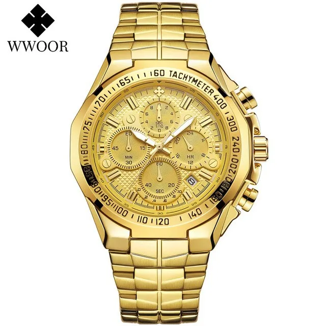 Sports Watches For Men Fashion Quartz Big Clock Wwoor Top Brand New Luxury Military Full Steel Waterproof Chronograph Wristwatch