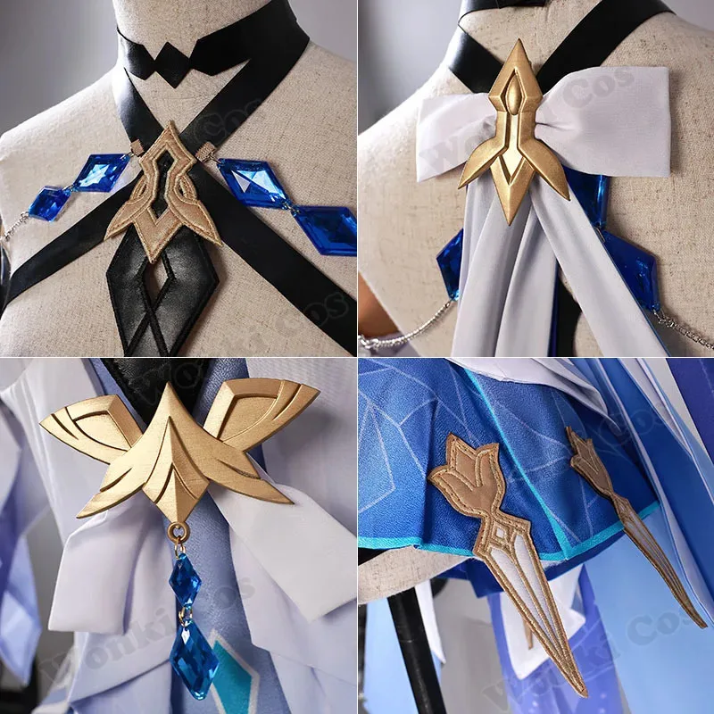 

CyGame Impact Skirk Косплей Костюм Парик Волосы Tartaglia Master Skirk Косплей Обувь для женщин Платье для ролевых игр Наряды