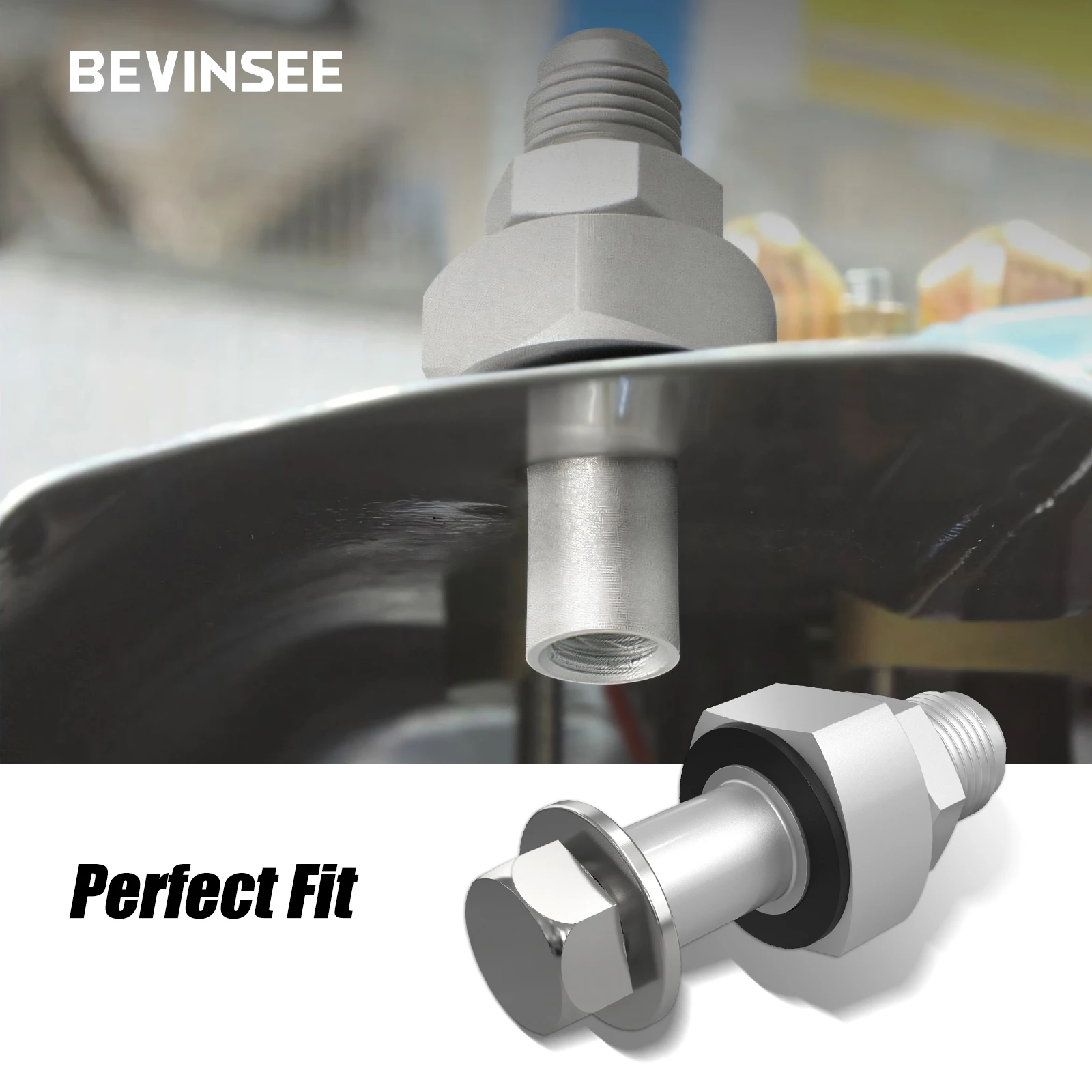 

BEVINSEE Aluminum Alloy Universal Fuel Tank Return Line Bung Kit-8AN