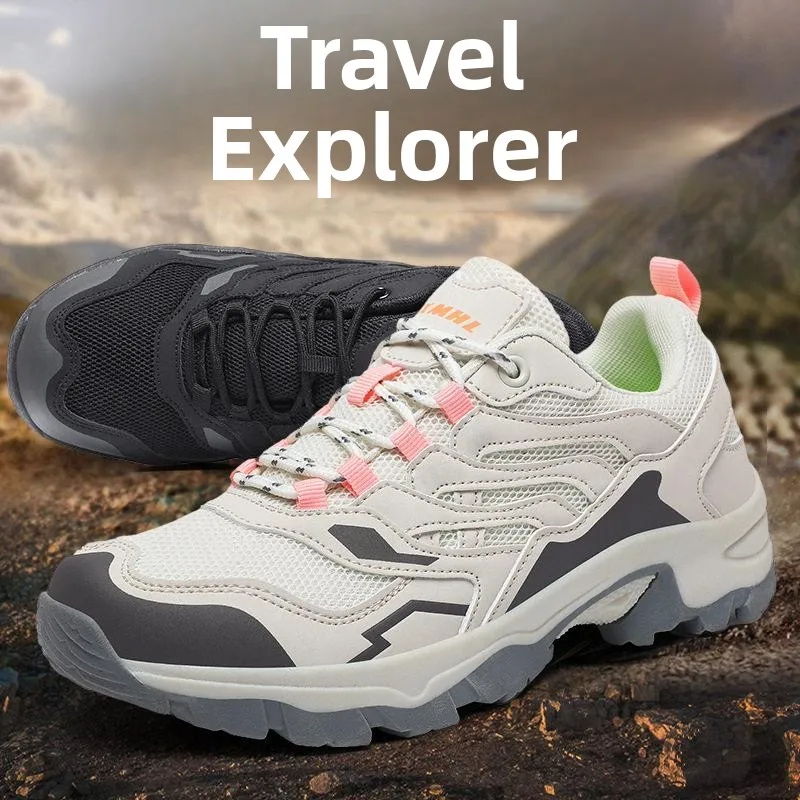 Women's Outdoor Sports Hiking Shoes Breathable Mesh Mountain Climbing Shoes Lightweight Anti-slip Casual Walking Footwear