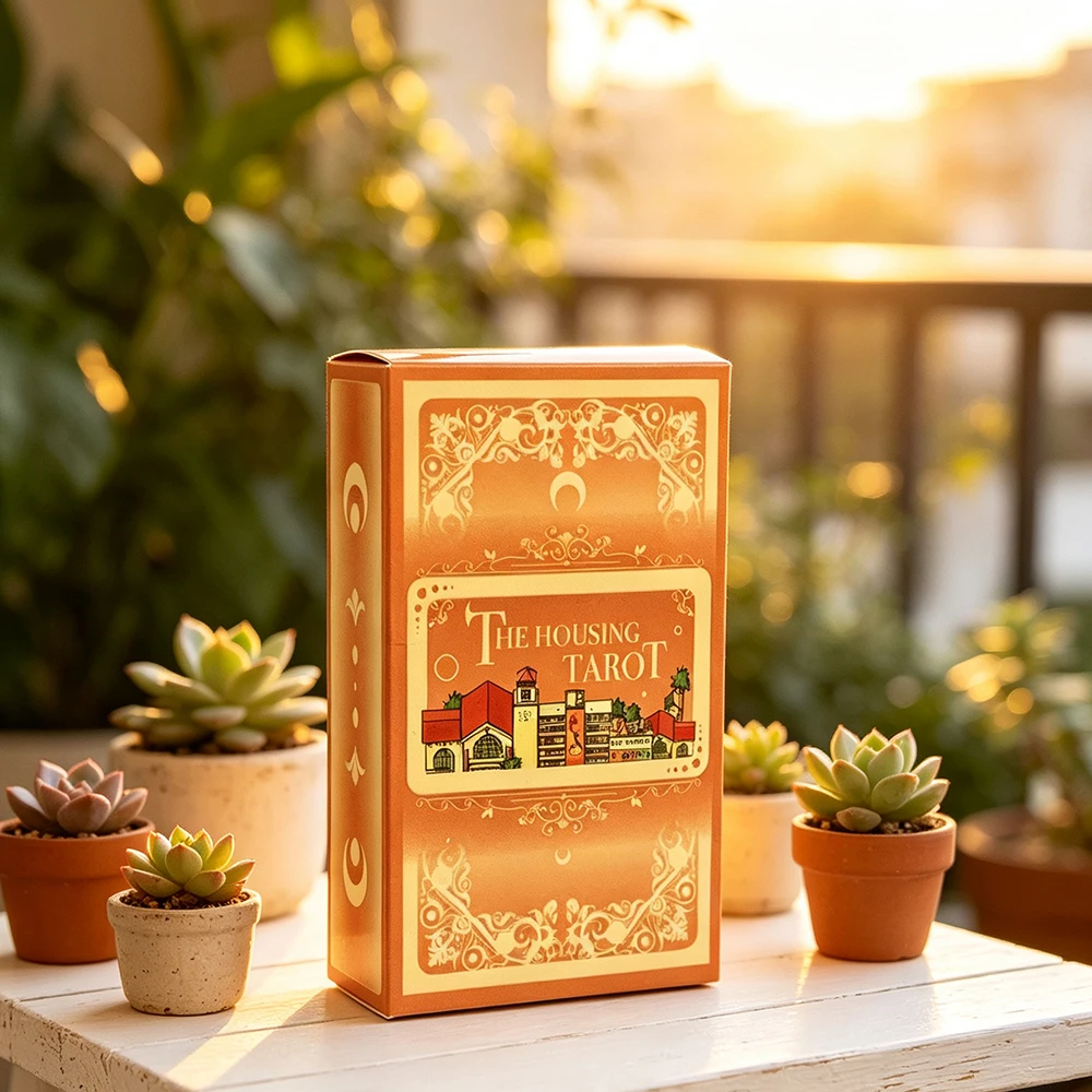 The Housing Tarot Deck 78 Cards Whimsical Town Building Art Tarot Cards Special Real Estate & Home‑Focused Divination Cards Game