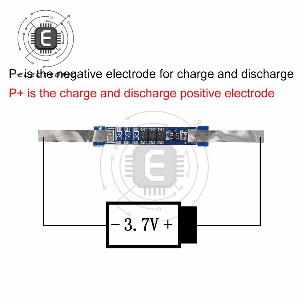 1S 3,7 V 4.5A 6A 9A li-ion BMS PCM Placa de protección de batería PCM para batería de iones de litio 18650