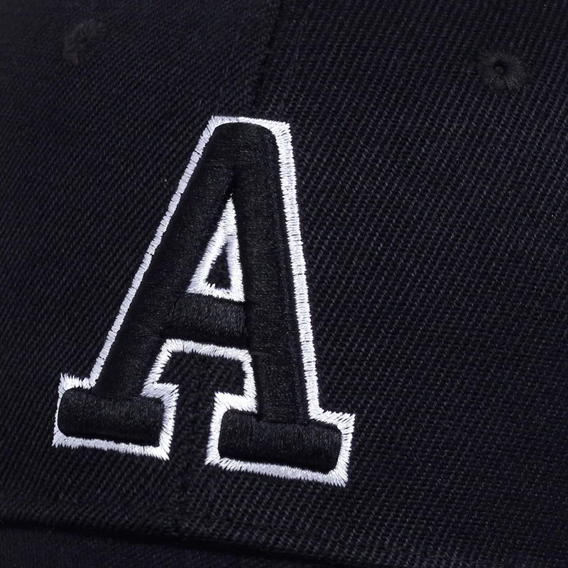 Unisex-Baseballmütze mit Buchstabenstickerei, Frühlings- und Herbst-Snapback-Mütze, verstellbare Freizeitmütze, Sonnenschutzmütze – Detail 4