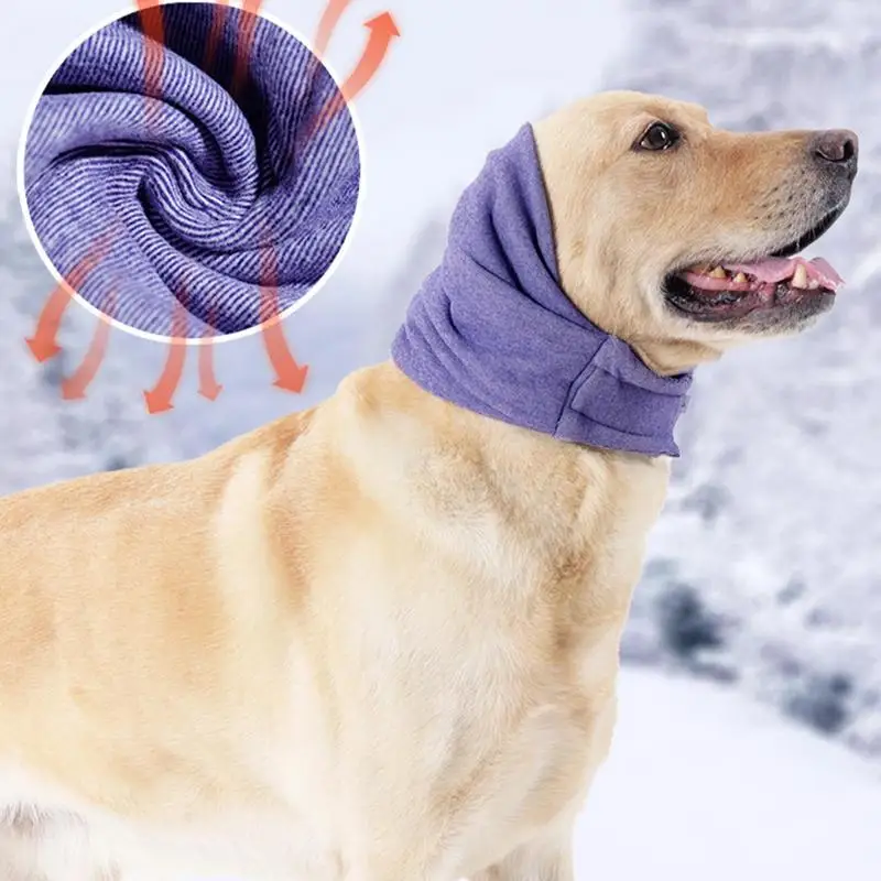 Dog Ear Cover Dog Ear Hearing Earmuffs Ear Care Dog Ear Scarf For Stress Relief Pet Hood For Bathing Drying Grooming Noise