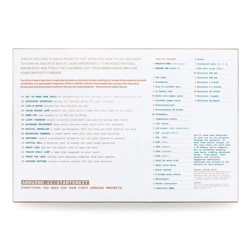 Arduino Starter Kit Multi-language K000007 Version English Italian new original authentic UNO REV3 R3