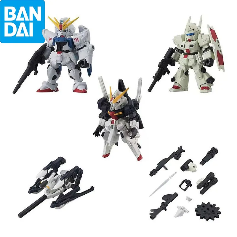 Bandai Genuine Gundam MSE08 Gashapon Toys F91 Heavygun Hyzenthlay Ⅱ Gundam Anime Figure Model Decoration Creative Gifts