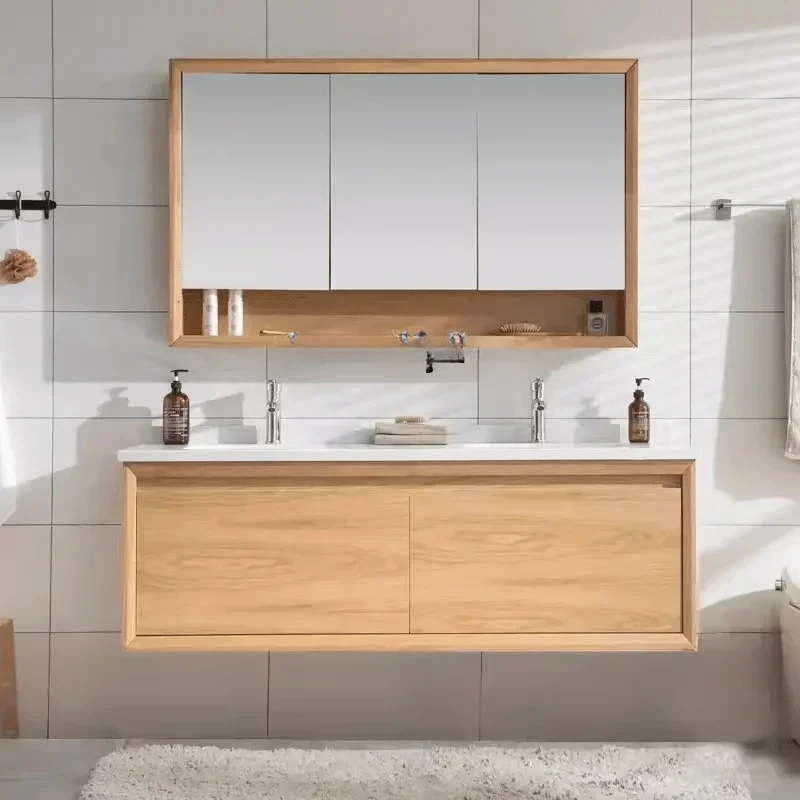 

smt03A ss Новые поступления Американский деревянный цвет Шкаф для ванной комнаты Скандинавский твердый деревянный умывальник для ручной стирки Напольный умывальник 03A