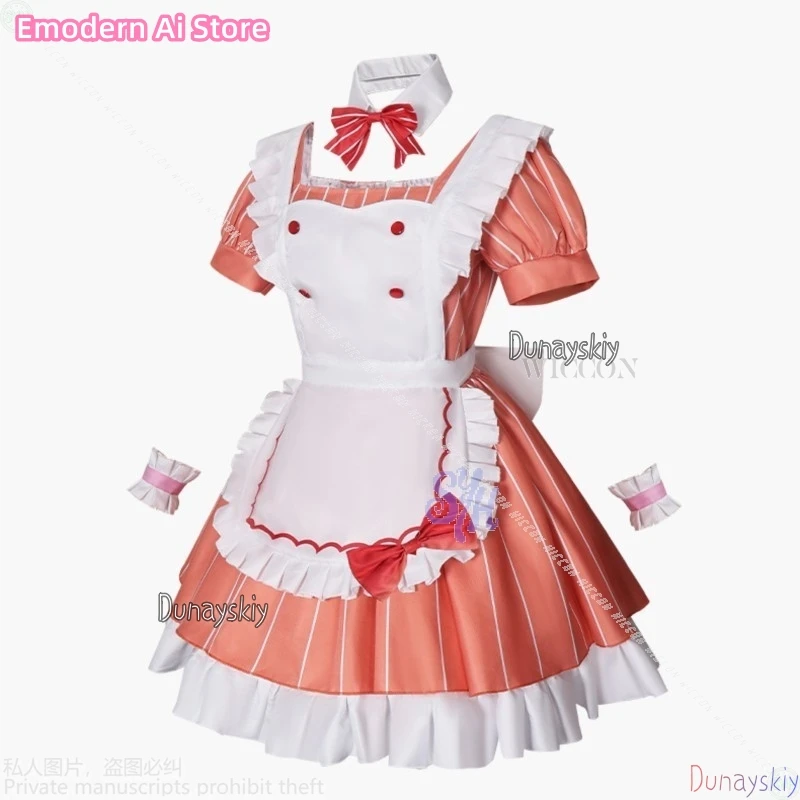 Uehara Ayumu كوسبلاي أنيمي لوفيليف AiScReam كوسبريفري كاواي زي الخادمة فستان كعكة برتقالية لطيف لوليتا لطيف للهالوين كوس #5