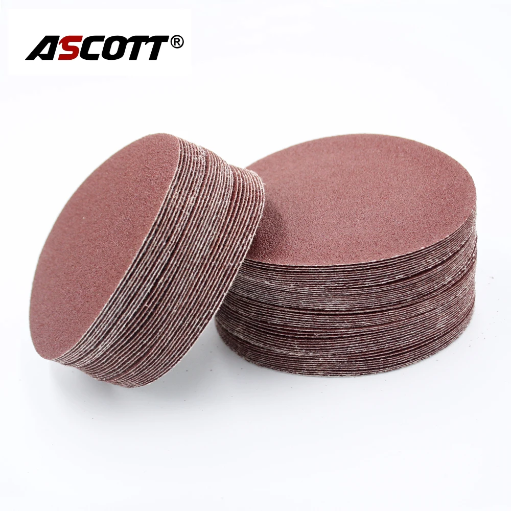 100pcs 5 inch 125mm Sanding Disc Flocking Sandpaper 60-1000 Grit for Car Polishing Woodworking Metal Grinding