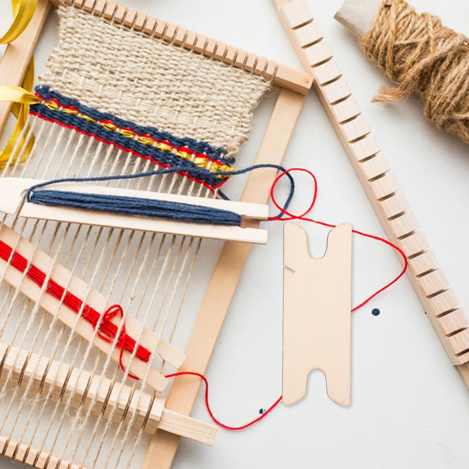 10 قطعة الخشب النسيج المكوك العصي متعددة الأغراض ملحق ل وشاح نسيج حزام DIY بها بنفسك طقم أدوات النسيج اليدوية