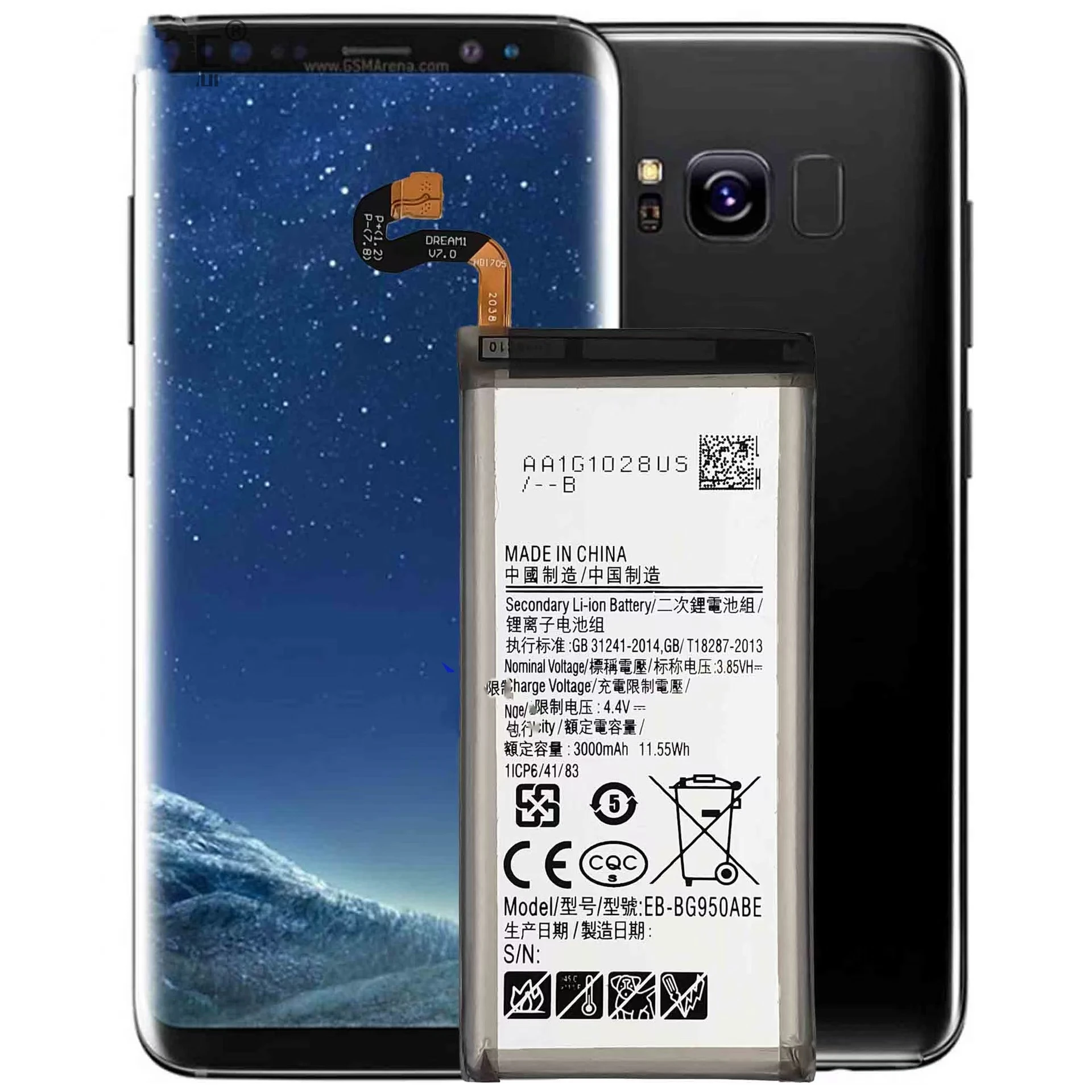 For Samsung s8 original built-in battery, EB-BG950AEE cell phone battery replacement repair parts, free tools