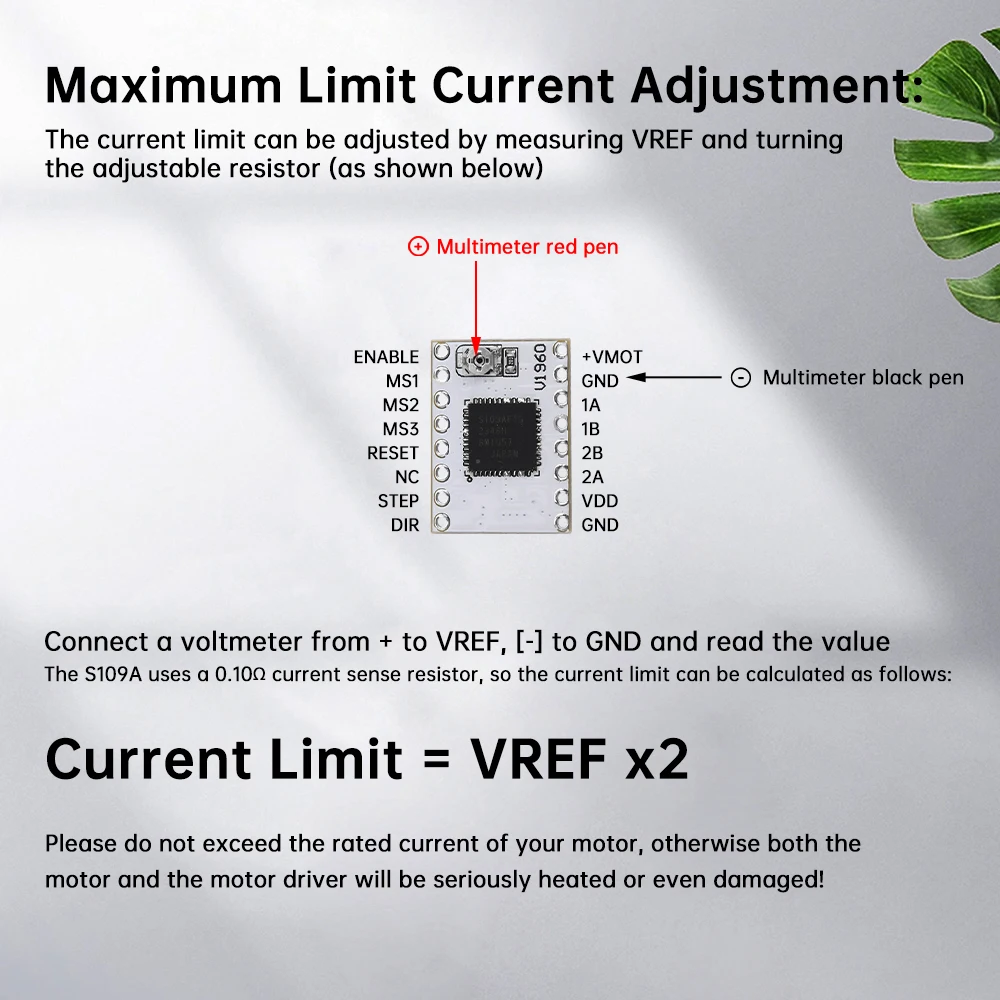 TB67S109 50V 4A Stepper Motor Driver Module Support 1/2 1/4 1/8 1/16 1/32 Built In TSD ISD POR Error Detection Circuit