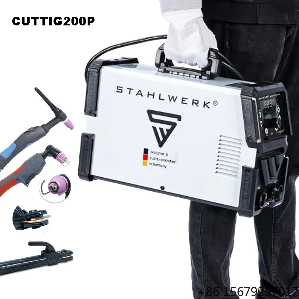 German Brand AC DC TIG MMA Plasma Cutting Welder Pulse Welding Machine Kit for Aluminium STAHL WERK CUTTIG200P
