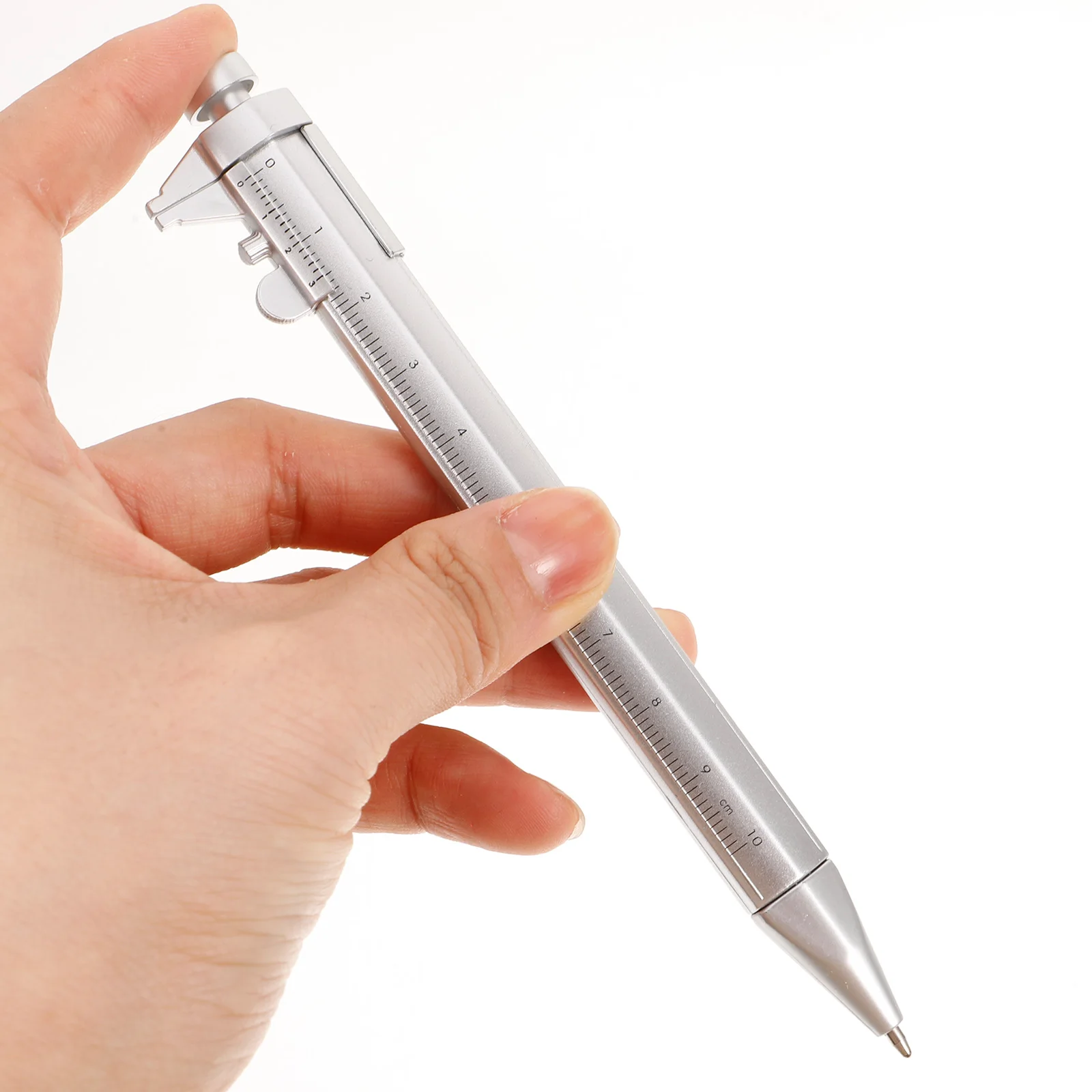 

5pcs Caliper Ballpoint Pens 10cm Ruler Red Blue Plastic Engineering Students Gifts Measuring Tools Writing Instruments