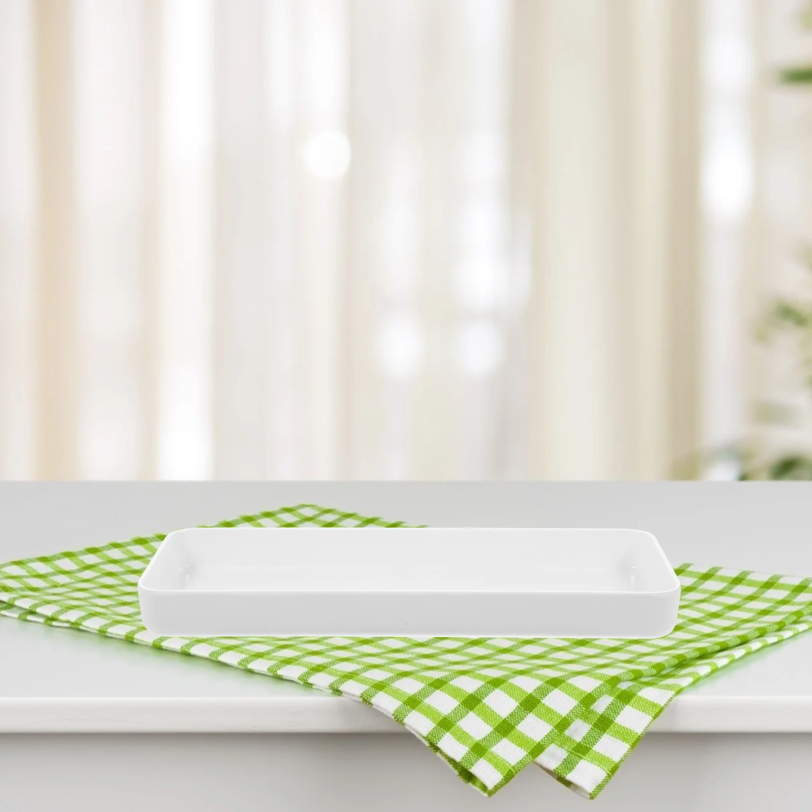 

Vanity Tray Bathroom Storage Plate Material Desktop Organizer for Cosmetics Perfumes Sundries Decorative Jewelry Holder