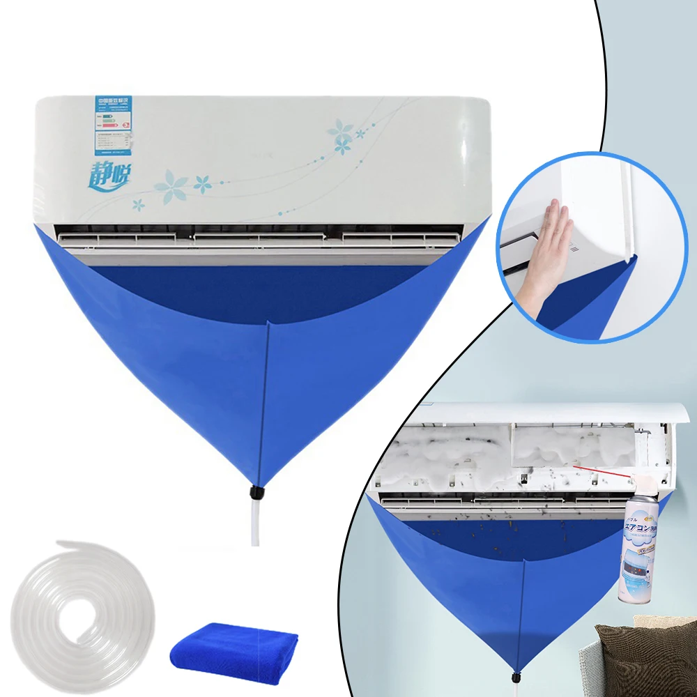 1set Air Conditioning Cleaning Dirty Water Collection Bag Fully Waterproof With Water Pipes Protecting Walls And Floors