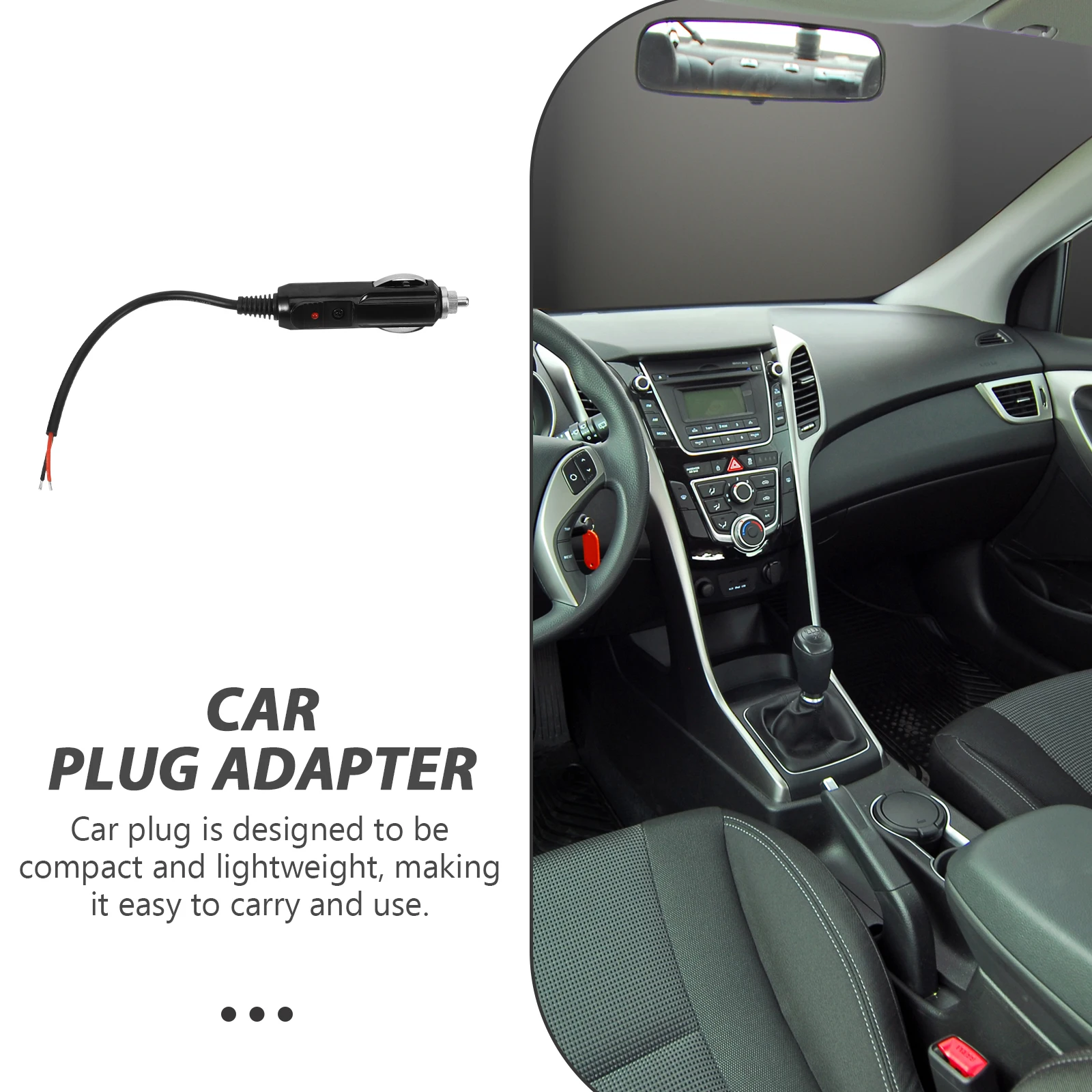 

12V Car Inflatable Pump Extension Cord Cigarette Lighter Plug Socket Adapter Cable Replacement for Truck RV ATV