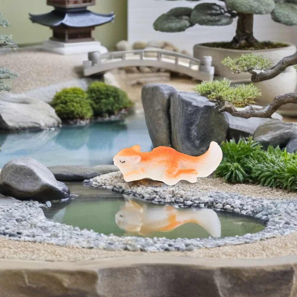 Miniatures d'écureuil en résine pour Micro paysage, décor de réservoir de bonsaï de jardin, ornements d'animaux mignons, ensemble de décoration DIY pour la maison et le bureau, 6 pièces