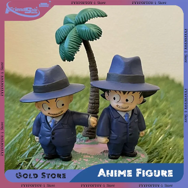 

Anime Dragon Ball Z Figure Krillin and Goku Action Figures Desktop Ornamen Q Version PVC Statue Doll Collection Model Toy Gifts