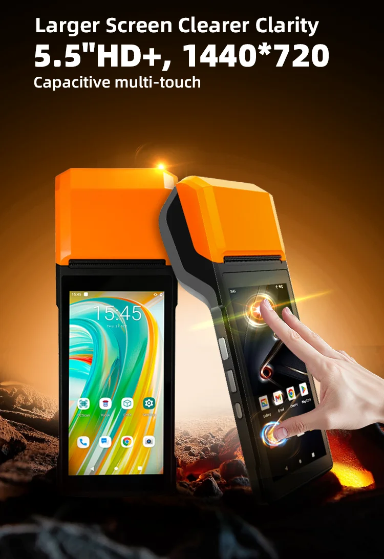 Picture 6: Android 13 OS 2+32GB DDR4 Handheld Pos Terminal Order Receiving Pos Machine Touch Mobile Pos Systems